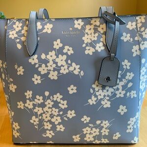 Kate Spade Blue Floral Tote Bag